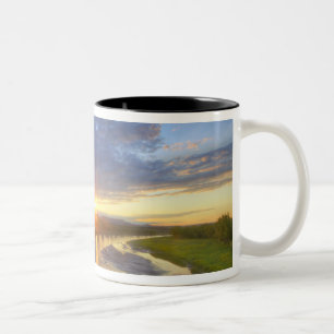 Tasse 2 Couleurs La rivière Powder attrape la dernière lumière à Cu