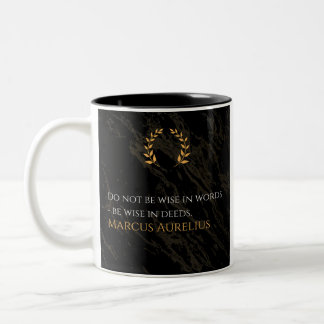 Tasse 2 Couleurs La sagesse de Marcus Aurelius : Les actions parlen