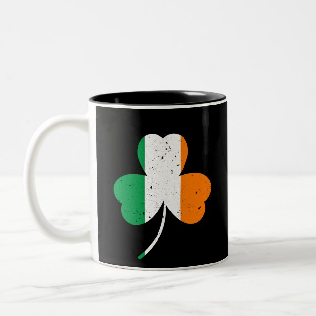 Tasse 2 Couleurs La Saint Patrick, Shamrock irlandaise (Gauche)