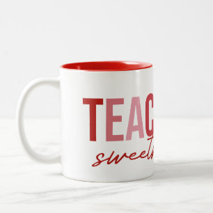 Tasse 2 Couleurs La Saint-Valentin Enseignement des cœurs depuis l'