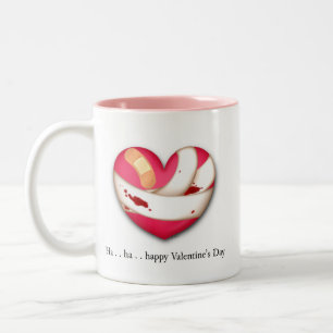 Tasse 2 Couleurs La Saint Valentin, triste et humoristique, saignan