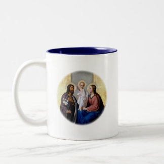 Tasse 2 Couleurs La Sainte Famille avec les initiales JMJ Iconograp