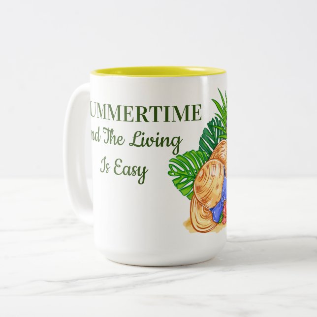 Tasse 2 Couleurs La saison estivale (Devant gauche)