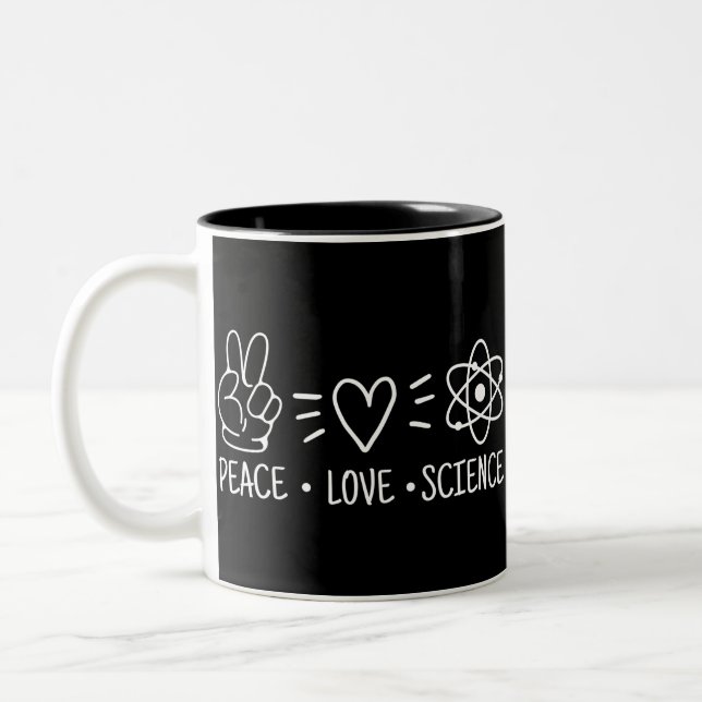 Tasse 2 Couleurs La science de l'amour pour la paix (Gauche)