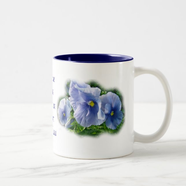 Tasse 2 Couleurs La Tasse-personnaliser bleue de pensée et (Droit)