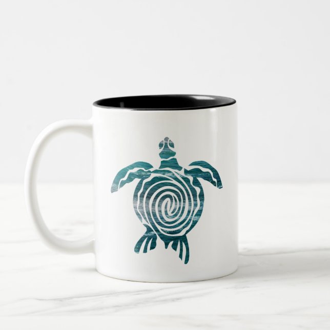 Tasse 2 Couleurs La Tortue Mer Sauve La Tortue (Gauche)