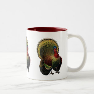 Tasse 2 Couleurs La Turquie Vintage de Thanksgiving
