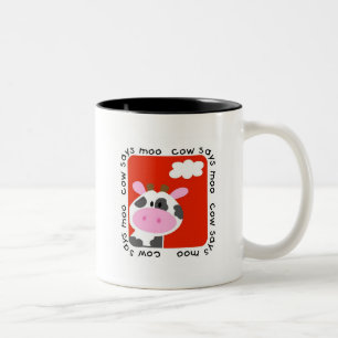 Tasse 2 Couleurs La vache indique des T-shirts et des cadeaux de