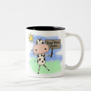 Tasse 2 Couleurs La vache Lire Plus De Livres