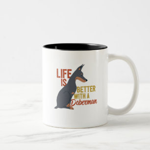 Tasse 2 Couleurs La vie amusante d'amoureux des chiens est meilleur