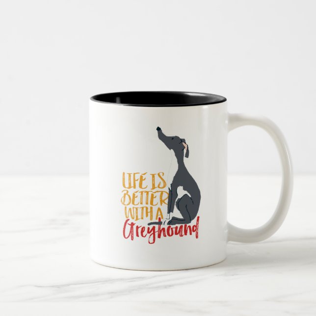 Tasse 2 Couleurs La vie amusante de l'amoureux des chiens est meill (Droit)