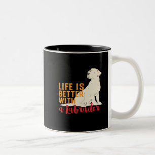 Tasse 2 Couleurs La vie amusante de l'amoureux des chiens est meill