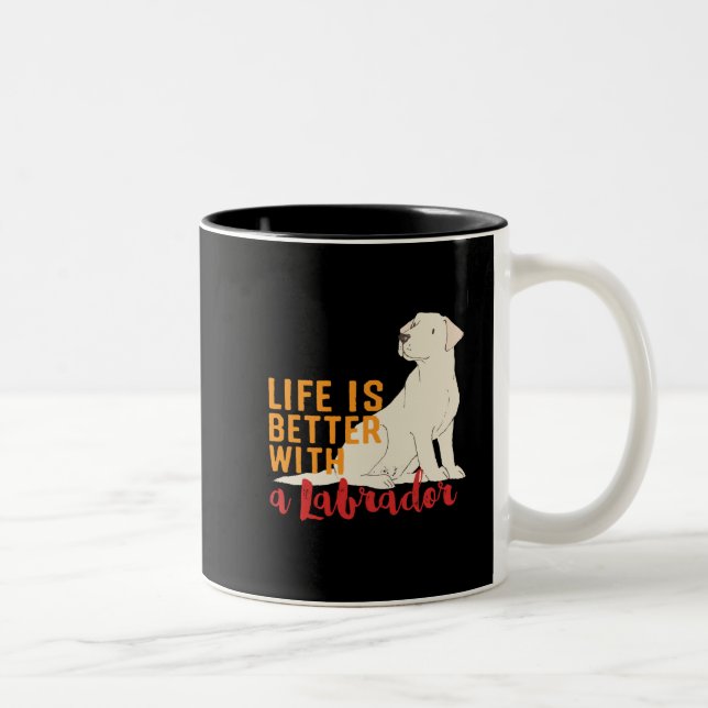 Tasse 2 Couleurs La vie amusante de l'amoureux des chiens est meill (Droit)