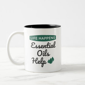 Tasse 2 Couleurs La vie arrive : les huiles essentielles aident