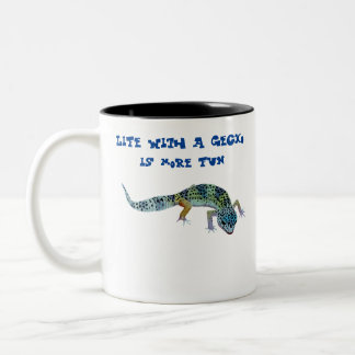Tasse 2 Couleurs La vie avec un gecko est plus amusante