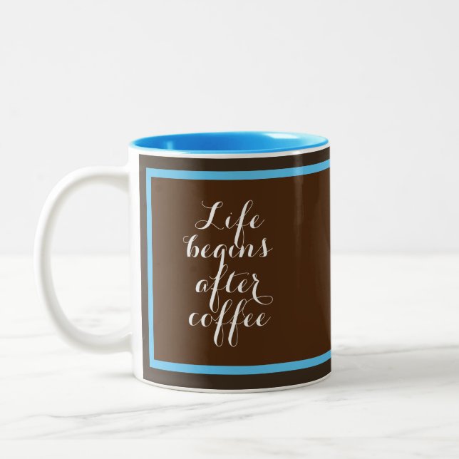 Tasse 2 Couleurs La vie commence après le café (Gauche)