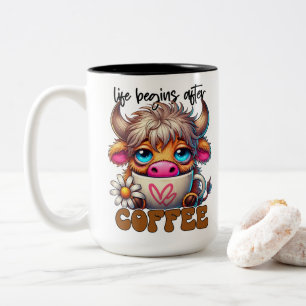 Tasse 2 Couleurs La vie commence après le café