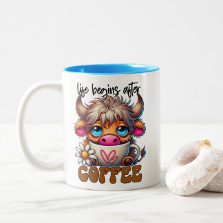 Tasse 2 Couleurs La vie commence après le café