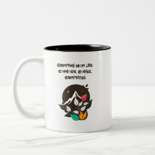 Tasse 2 Couleurs La vie de maman glamour confort café feux de camp