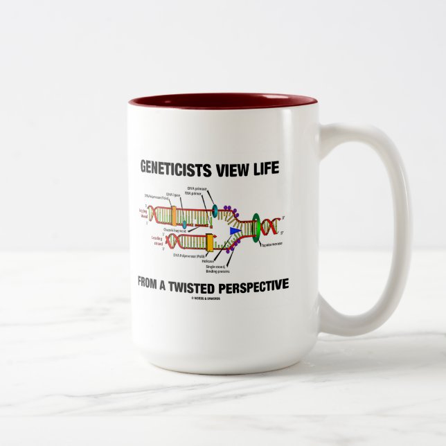 Tasse 2 Couleurs La vie de vue de généticiens d'une perspective (Droit)