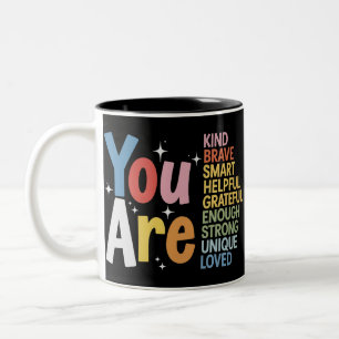Tasse 2 Couleurs La vie d'enseignant Soyez gentil Enseignement Écol