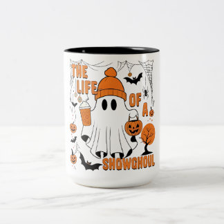 Tasse 2 Couleurs La vie d'un showghoul Costume Halloween Bow Boo