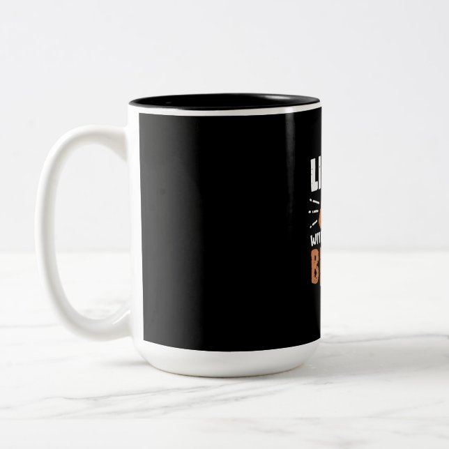 Tasse 2 Couleurs La Vie Est Meilleure Avec Un Chien Beagle (Gauche)