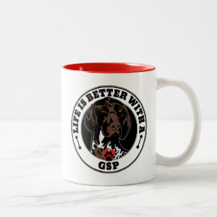 Tasse 2 Couleurs La Vie est meilleure avec une race de chiens du SP