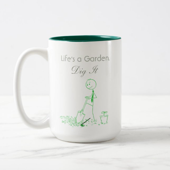 Tasse 2 Couleurs La vie est un jardin (Gauche)