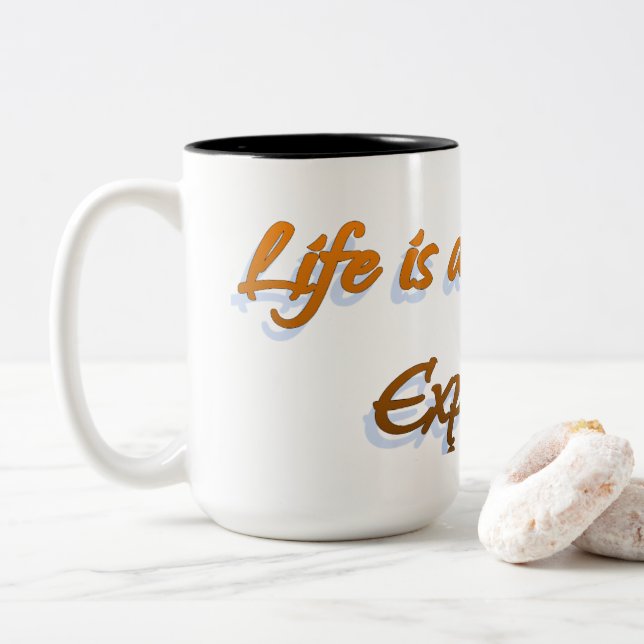 Tasse 2 Couleurs La Vie Est Un Voyage (Avec donut)