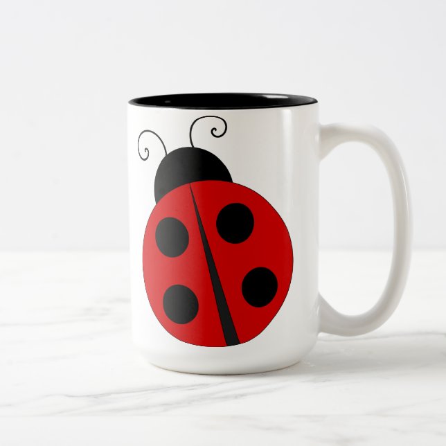 TASSE 2 COULEURS LA VIE MIGNONNE DE COCCINELLE (Droit)