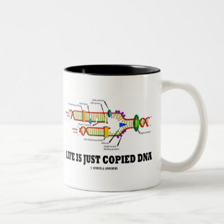 Tasse 2 Couleurs La vie n'est que l'ADN copié Humour de biologie mo