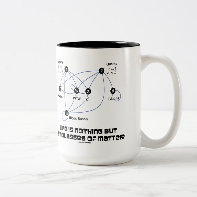 Tasse 2 Couleurs La vie n'est rien mais une mélasse de matière (Droit)