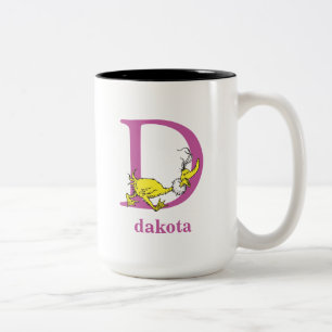 Tasse 2 Couleurs L'ABC de Dr Seuss : Lettre D - Violet Ajoutez vo