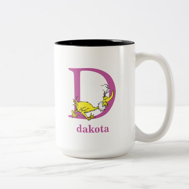 Tasse 2 Couleurs L'ABC de Dr Seuss : Lettre D - Violet | Ajoutez vo (Droit)