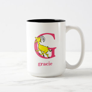 Tasse 2 Couleurs L'ABC de Dr Seuss : Lettre G - Rose Ajoutez votr
