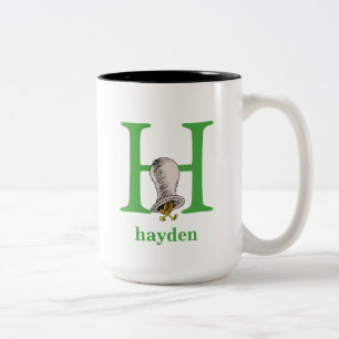 Tasse 2 Couleurs L'ABC de Dr Seuss : Lettre H - Vert Ajoutez votr