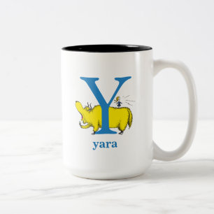 Tasse 2 Couleurs L'ABC de Dr Seuss : Lettre Y - Bleu   Ajoutez votr