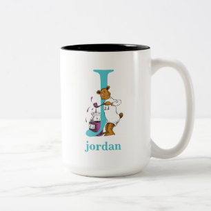 Tasse 2 Couleurs L'ABC du Dr Seuss : Lettre J - Bleu sarcelle Ajo