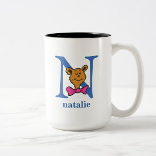 Tasse 2 Couleurs L'ABC du Dr Seuss : Lettre N - Bleu Ajoutez votr