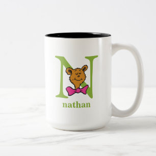 Tasse 2 Couleurs L'ABC du Dr Seuss : Lettre N - Vert Ajoutez votr