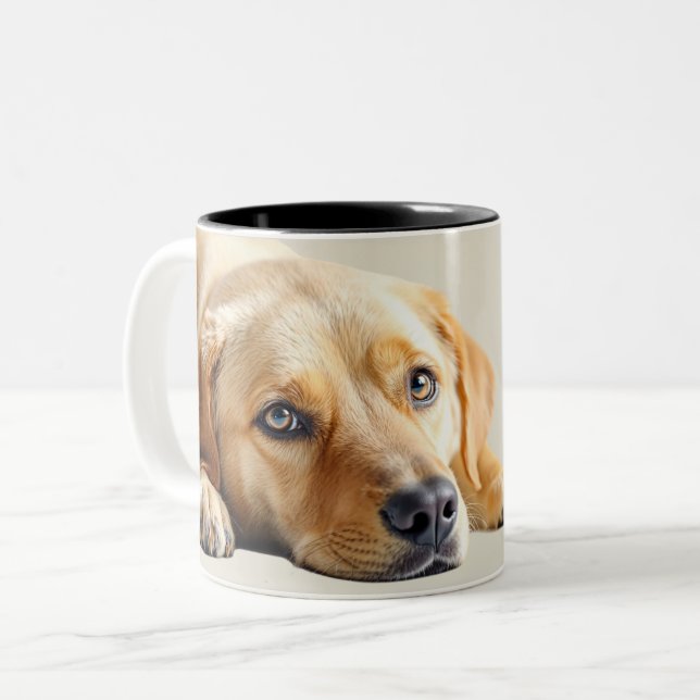 Tasse 2 Couleurs Labrador doré   (Devant gauche)
