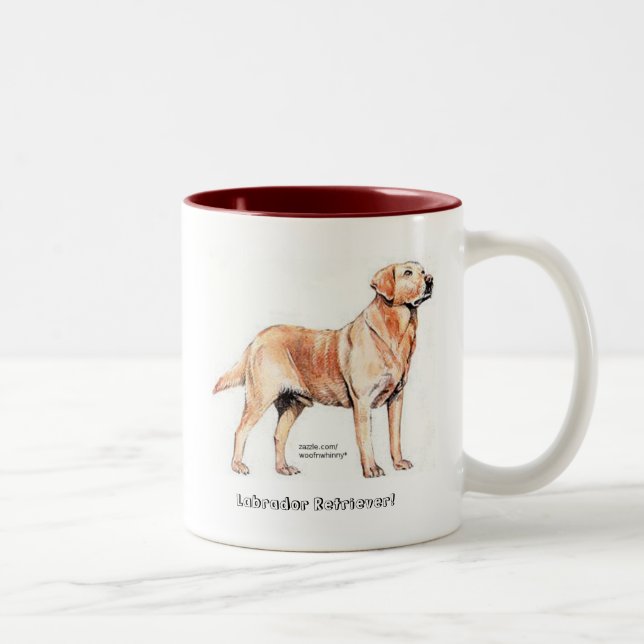 Tasse 2 Couleurs Labrador Retriever (Droit)