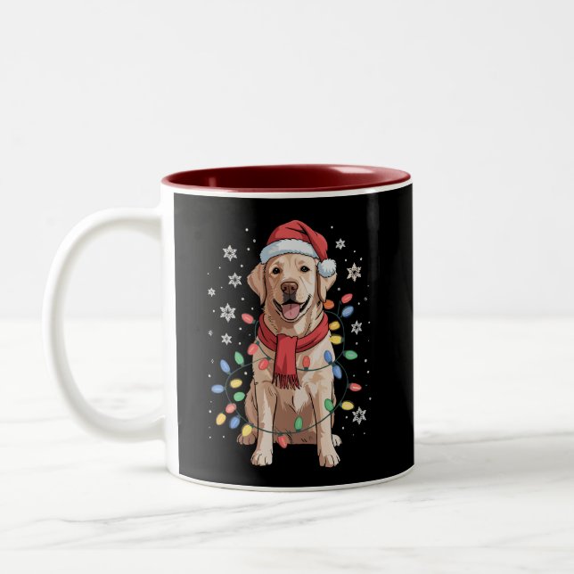 Tasse 2 Couleurs Labrador Retriever Chien Santa Clause Casquette No (Gauche)