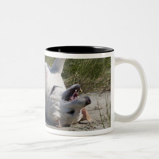 Tasse 2 Couleurs Labrador retriever jaune (Droit)