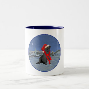 Tasse 2 Couleurs Labrador Retriever noir de Noël