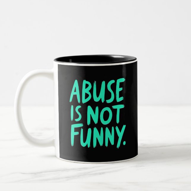 Tasse 2 Couleurs L'abus n'est pas drôle (Gauche)