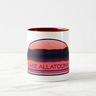 Tasse 2 Couleurs Lac Allatoona Géorgie Sunrise rouge