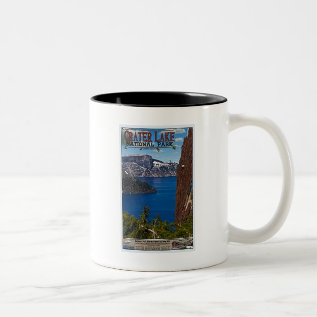 Tasse 2 Couleurs Lac crater - affiche informationnelle (Droit)