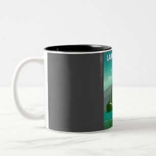 Tasse 2 Couleurs Lac de Côme Italie Vintage Minimal Retro Travel Po